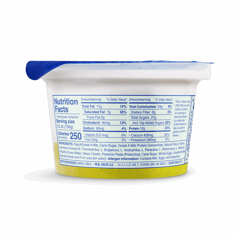 pistachio crème back of package