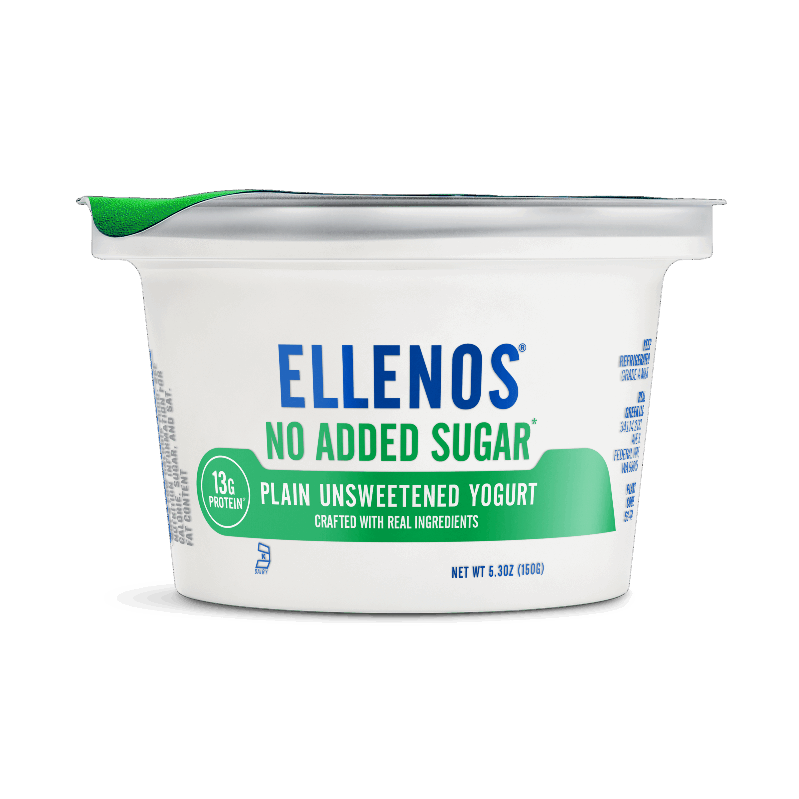 Plain Unsweetened 5.3oz front of cup